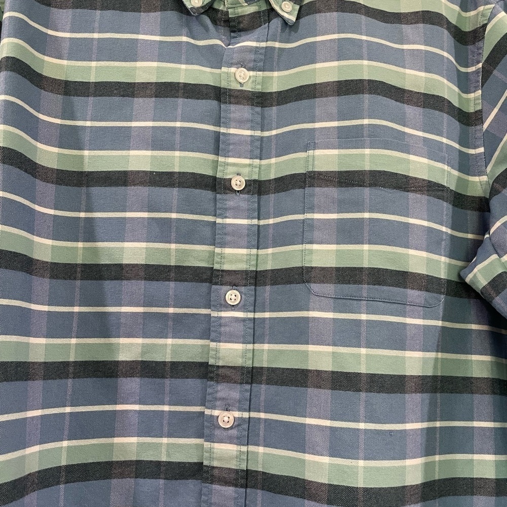 Men’s J. Crew Slim Flex Oxford Plaid Large Shirt - Picture 2 of 5